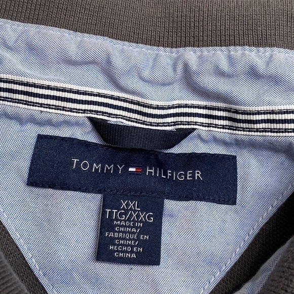Tommy Hilfiger Men's Gray Cotton Short Sleeve Polo Size XXL - Picture 6 of 11